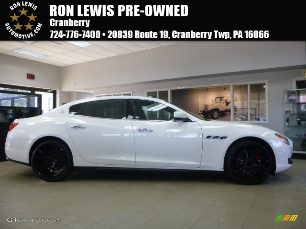 2014 Quattroporte S Q4 AWD - Bianco (White) / Nero photo #1