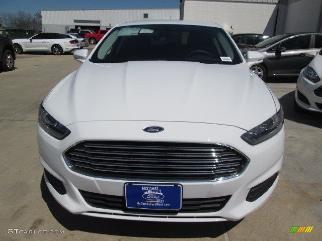 2015 Fusion SE - Oxford White / Charcoal Black photo #5