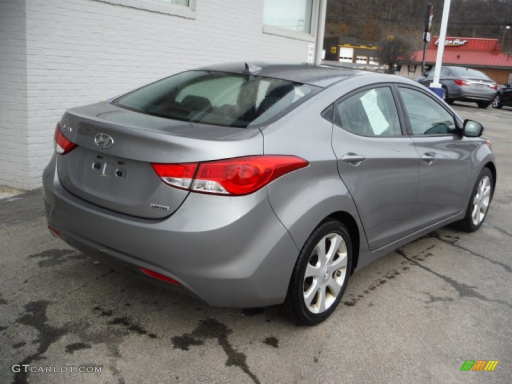 2012 Elantra Limited - Harbor Gray Metallic / Black photo #9