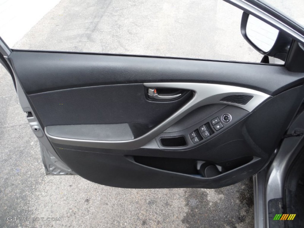 2012 Elantra Limited - Harbor Gray Metallic / Black photo #11