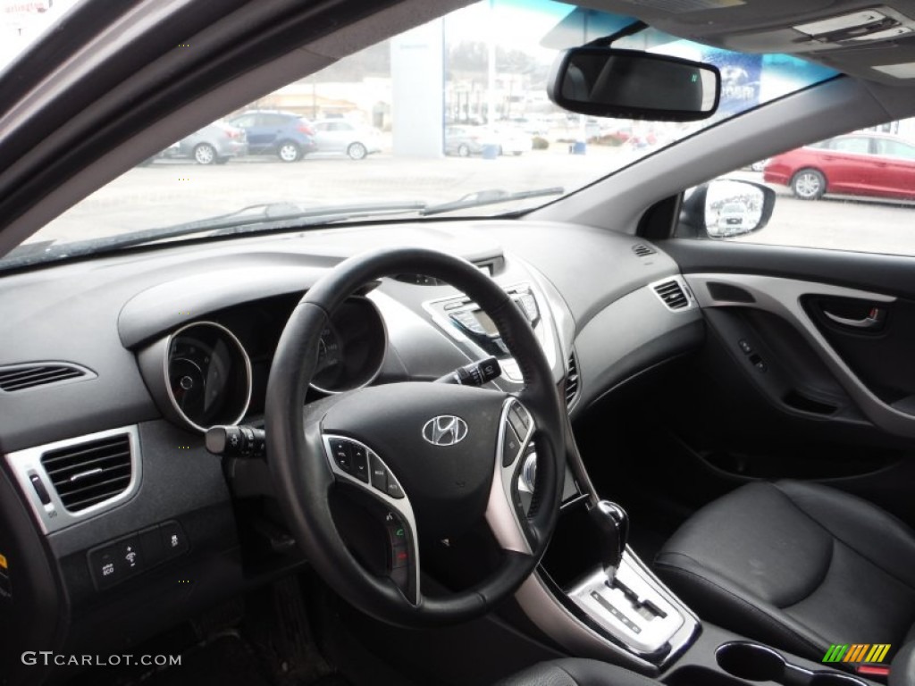 2012 Elantra Limited - Harbor Gray Metallic / Black photo #12