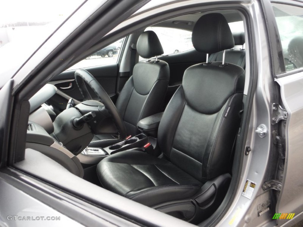 2012 Elantra Limited - Harbor Gray Metallic / Black photo #13