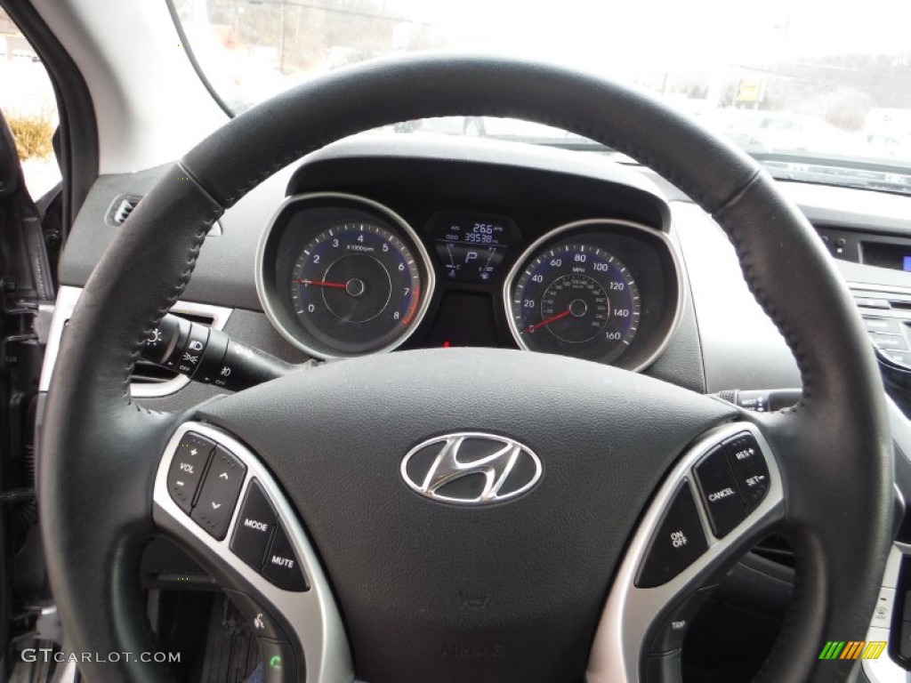 2012 Elantra Limited - Harbor Gray Metallic / Black photo #21