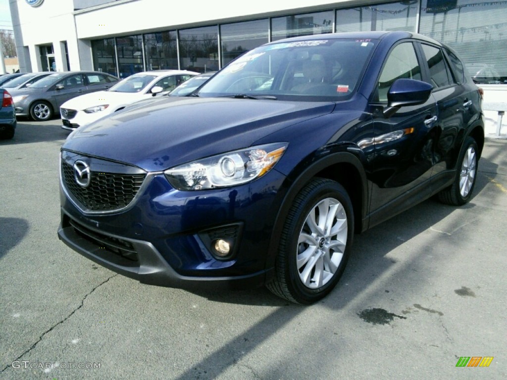 2013 CX-5 Grand Touring AWD - Stormy Blue Mica / Sand photo #4