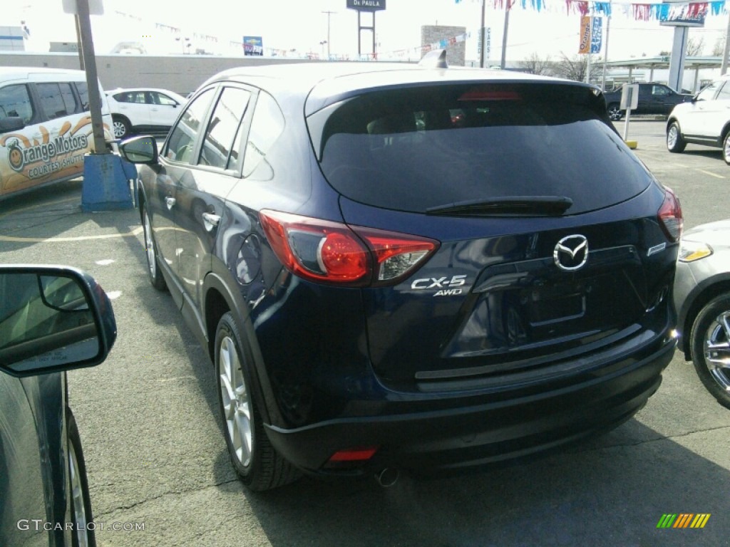 2013 CX-5 Grand Touring AWD - Stormy Blue Mica / Sand photo #5