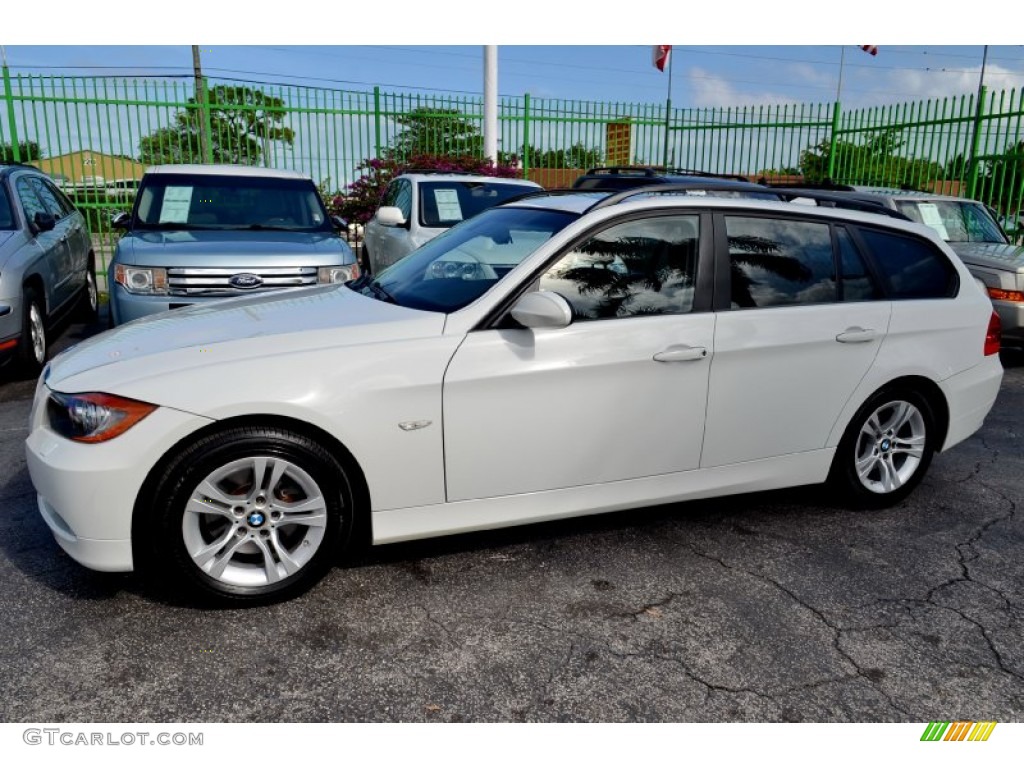 2008 3 Series 328xi Wagon - Alpine White / Terra Dakota Leather photo #38