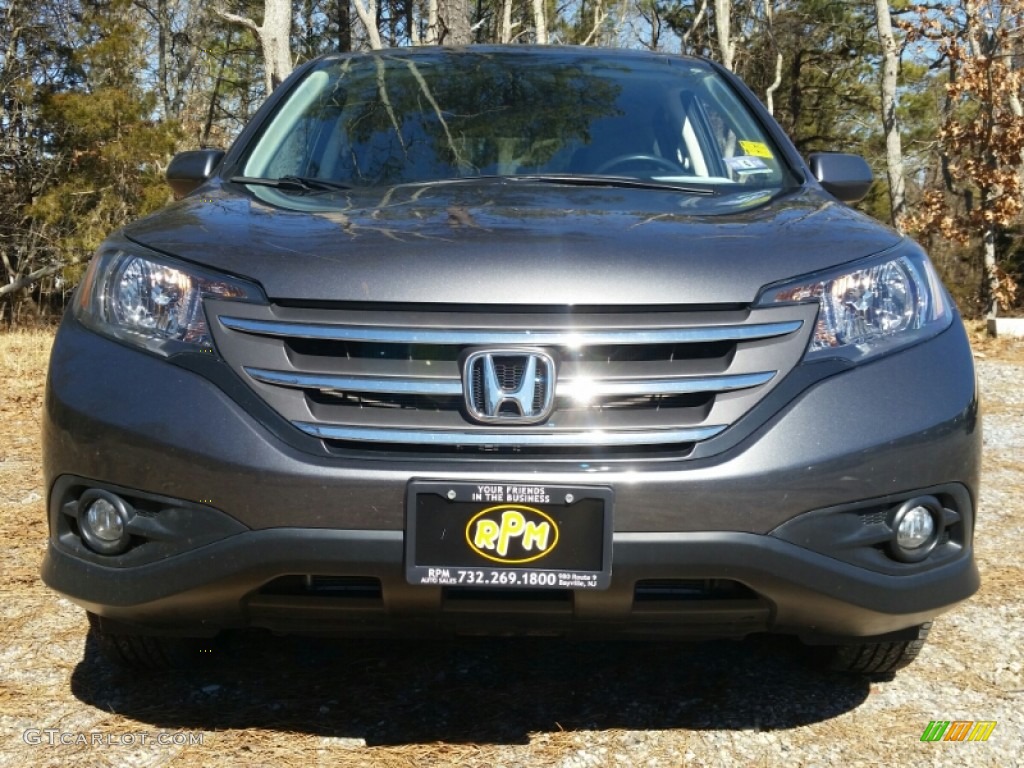 2012 CR-V EX 4WD - Polished Metal Metallic / Beige photo #2