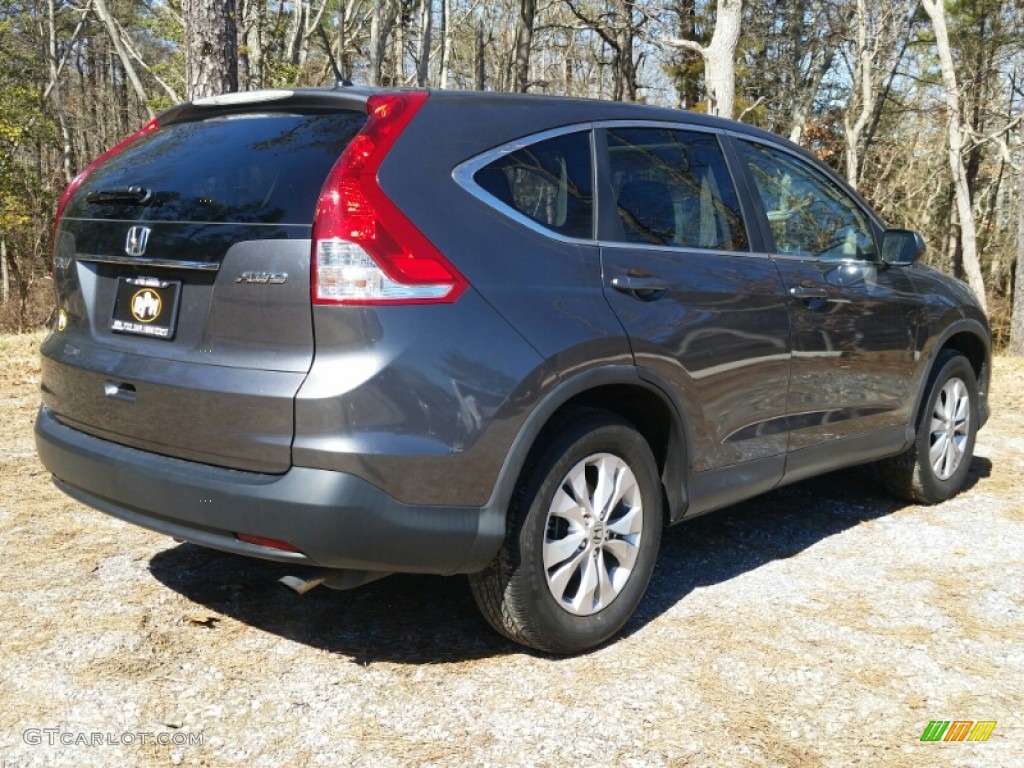 2012 CR-V EX 4WD - Polished Metal Metallic / Beige photo #14