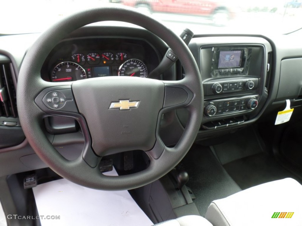 2015 Chevrolet Silverado 1500 WT Regular Cab Dark Ash/Jet Black Steering Wheel Photo #102215132
