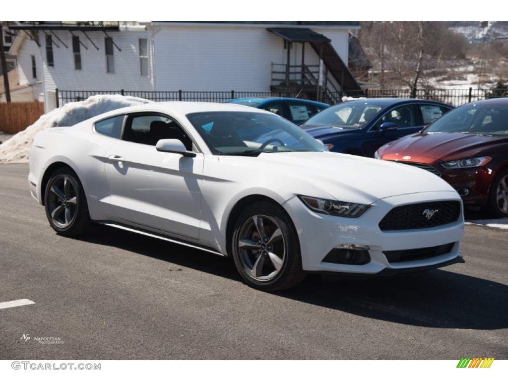 2015 Mustang V6 Coupe - Oxford White / Ebony photo #2