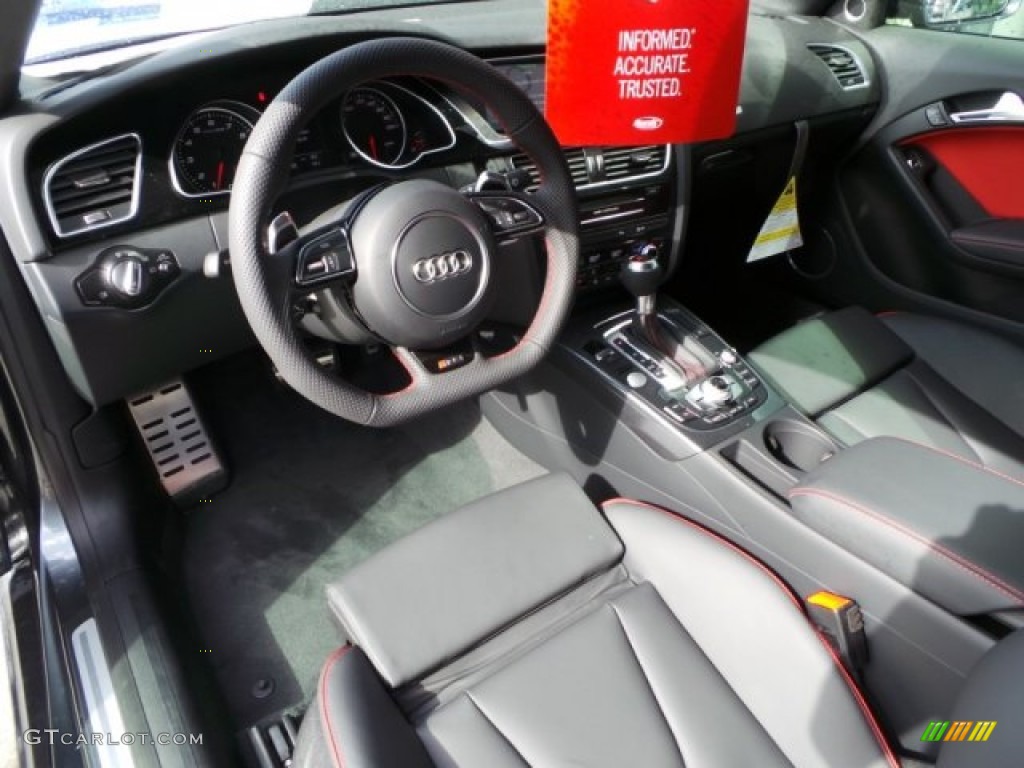Black Interior 2015 Audi RS 5 Coupe quattro Photo #102218201