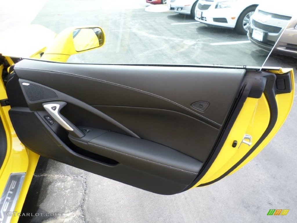 2015 Chevrolet Corvette Stingray Coupe Jet Black Door Panel Photo #102218441