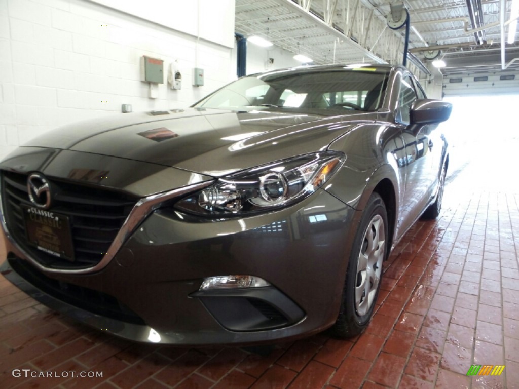 2015 MAZDA3 i Sport 4 Door - Titanium Flash Mica / Sand photo #1