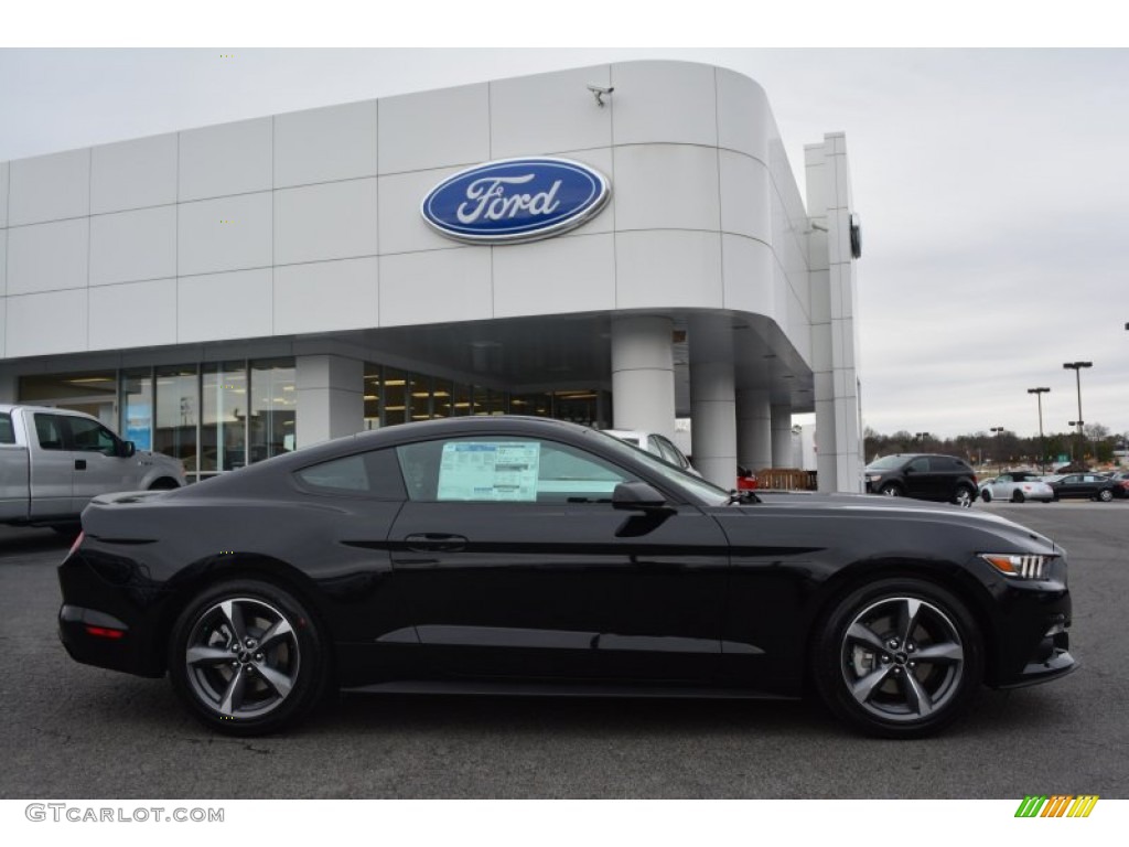 Black 2015 Ford Mustang V6 Coupe Exterior Photo #102219492