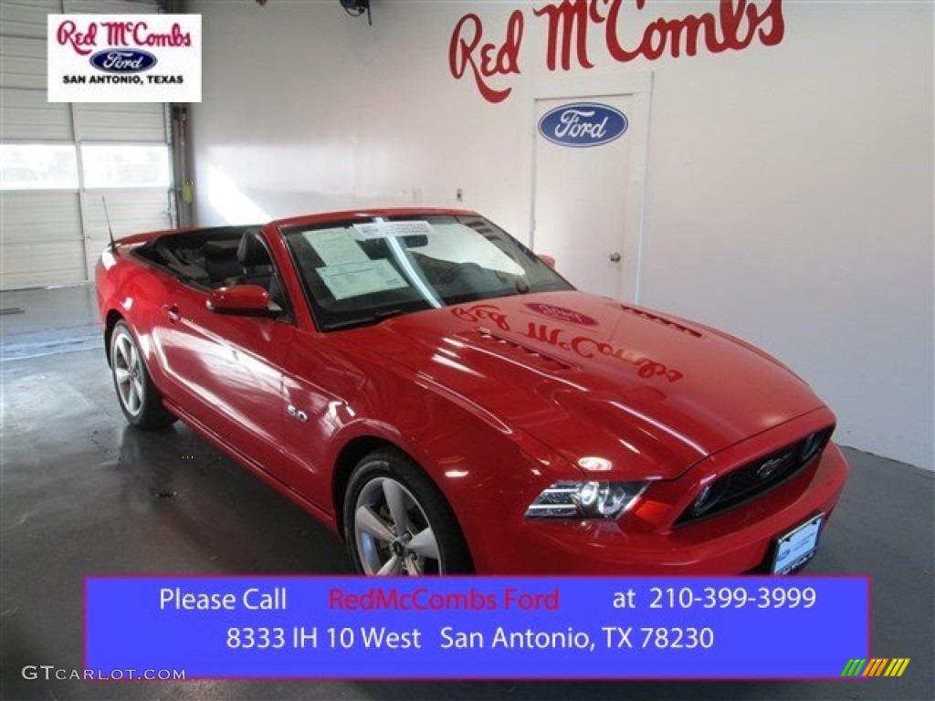 2014 Mustang GT Premium Convertible - Race Red / Charcoal Black photo #1