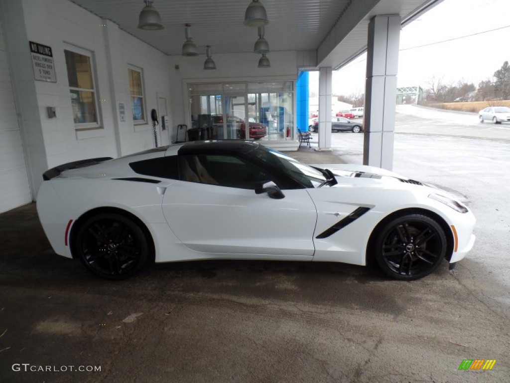 2015 Corvette Stingray Coupe Z51 - Arctic White / Kalahari photo #4