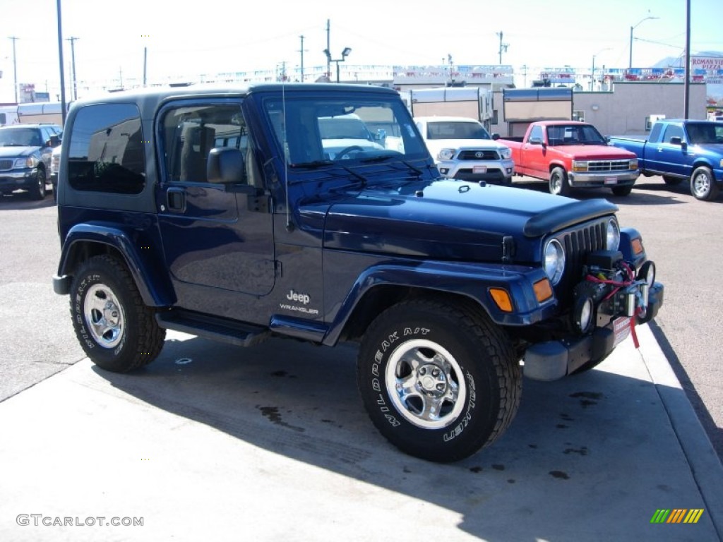 Patriot Blue 2003 Jeep Wrangler X 4x4 Exterior Photo #102227287