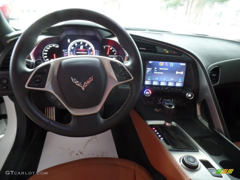 2015 Corvette Stingray Coupe Z51 - Arctic White / Kalahari photo #19