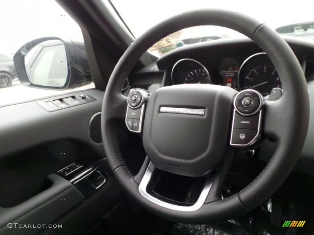 2015 Land Rover Range Rover Sport Supercharged Ebony/Lunar Steering Wheel Photo #102229381