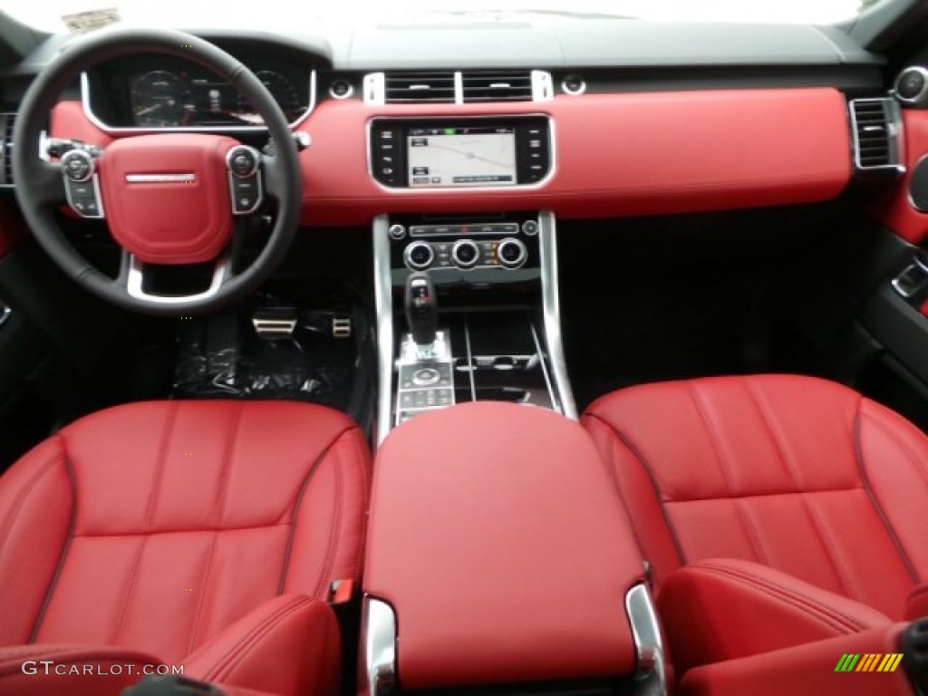 Ebony/Pimento Interior 2015 Land Rover Range Rover Sport Supercharged Photo #102230047