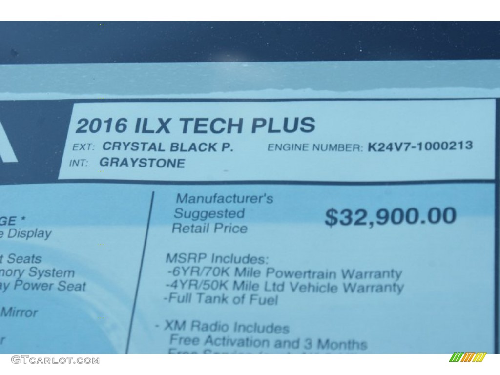 2016 Acura ILX Technology Window Sticker Photo #102230359