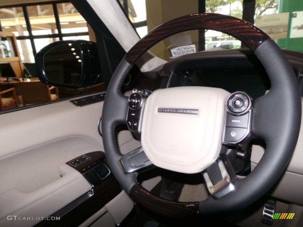 2015 Land Rover Range Rover Autobiography Espresso/Almond Steering Wheel Photo #102231313
