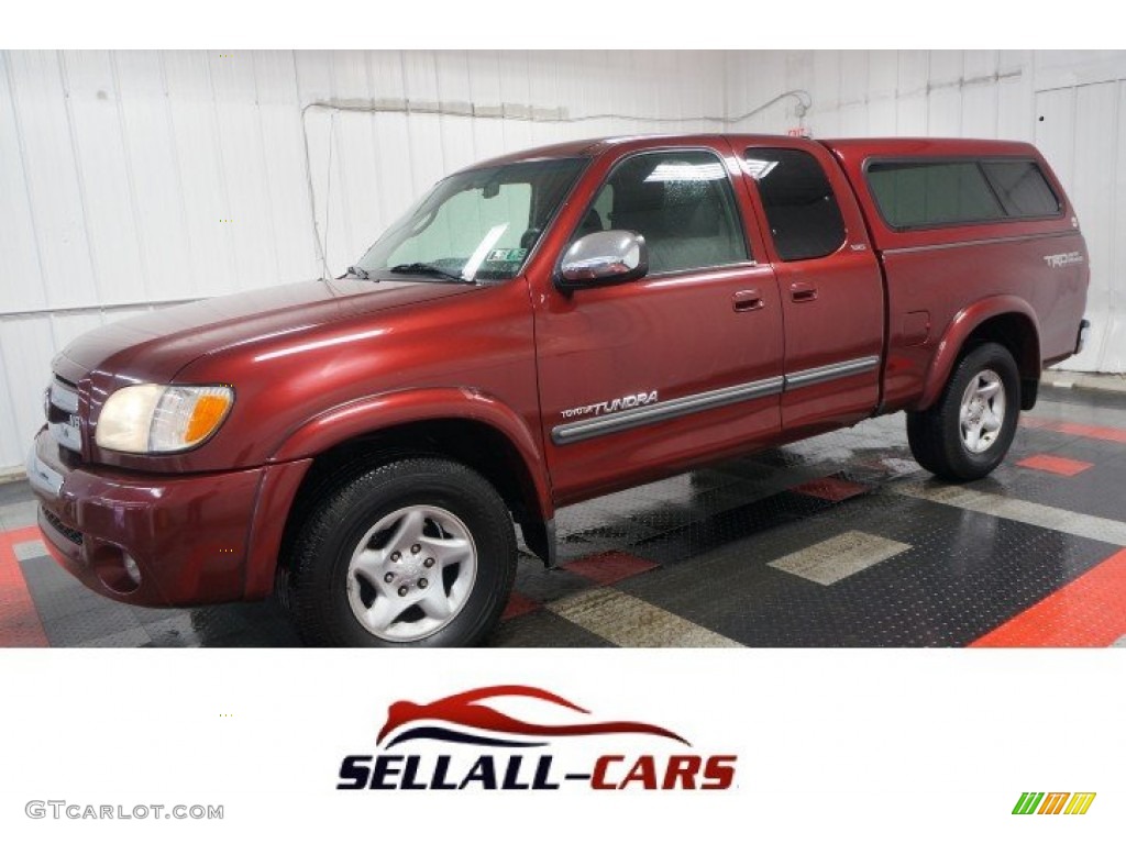 2003 Tundra SR5 Access Cab - Salsa Red Pearl / Gray photo #1