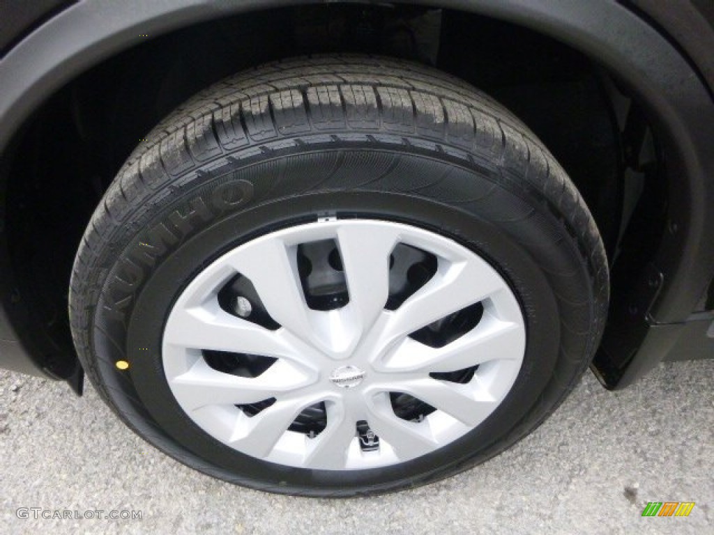 2015 Rogue S AWD - Super Black / Almond photo #14