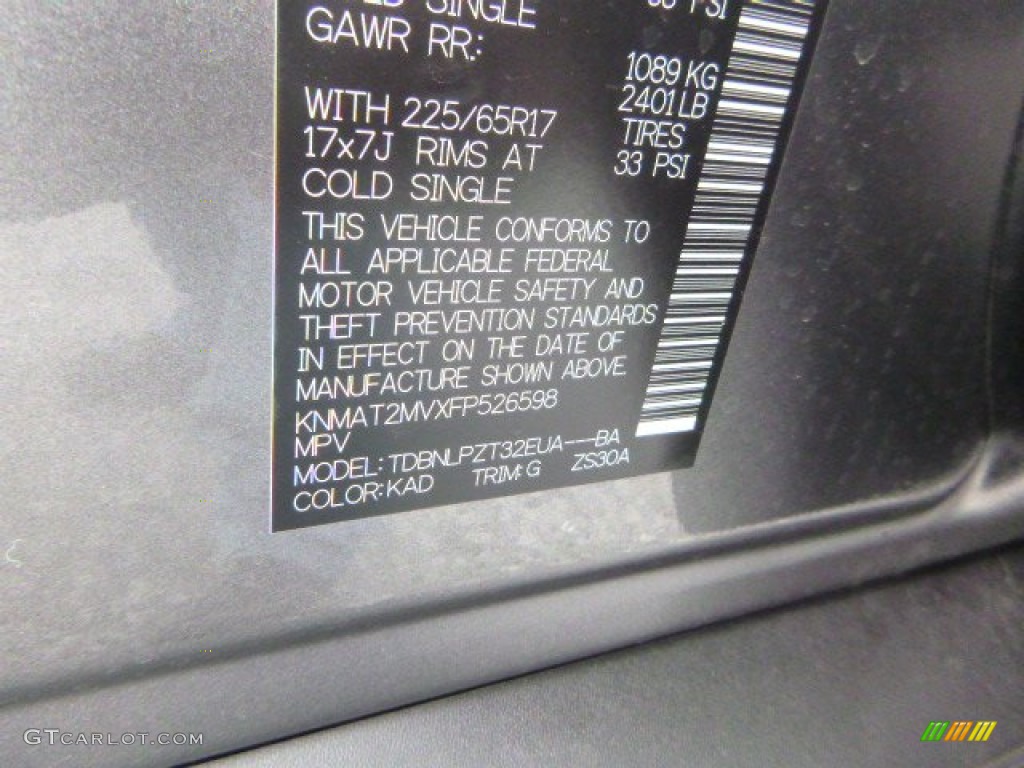 2015 Rogue S AWD - Gun Metallic / Charcoal photo #15