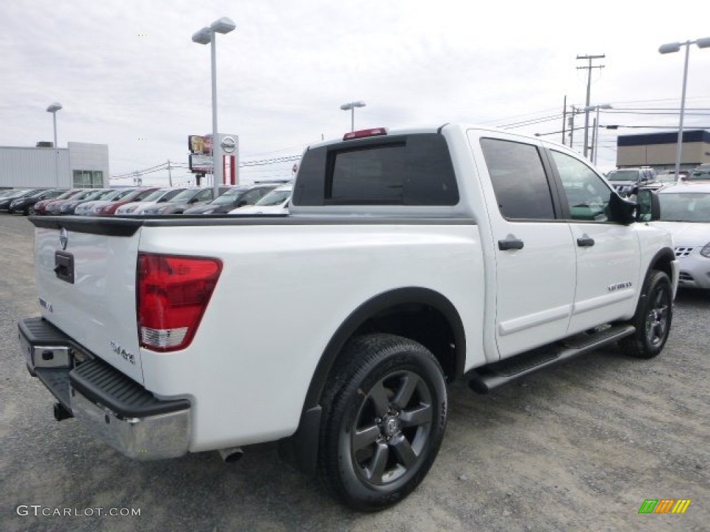 Glacier White 2015 Nissan Titan SV Crew Cab 4x4 Exterior Photo #102237658
