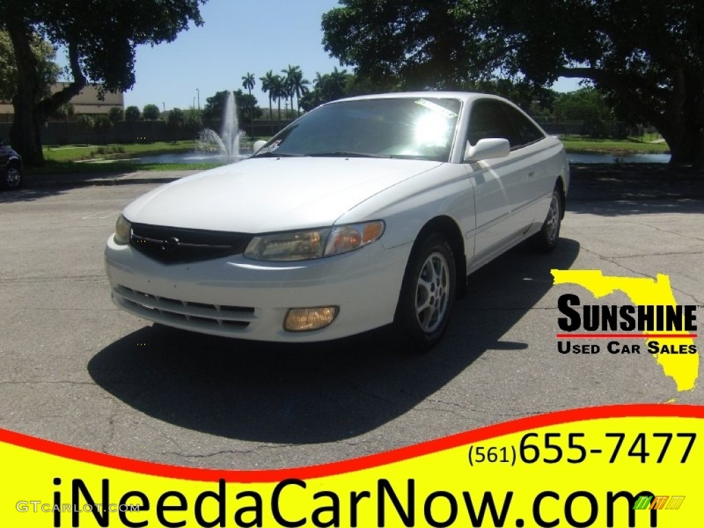 2001 Solara SE Coupe - White Diamond Pearl / Ivory photo #1