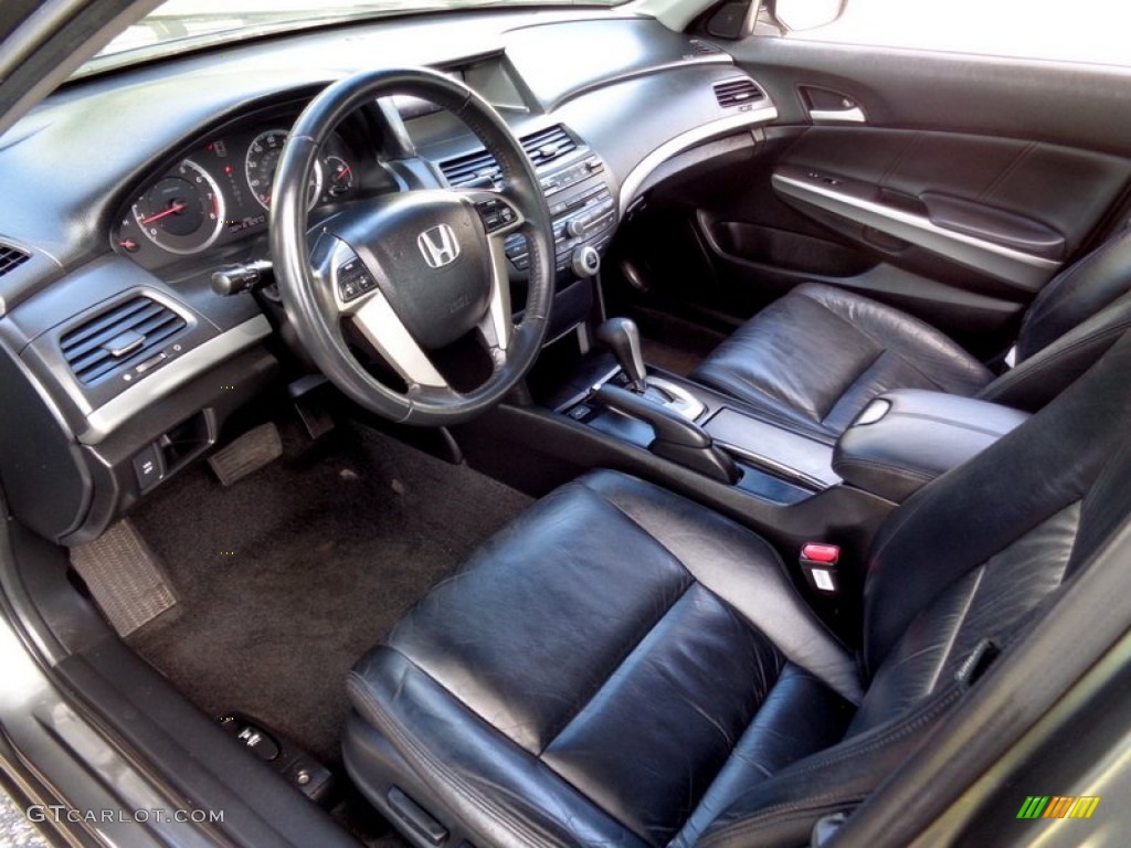 Black Interior 2008 Honda Accord EX-L Sedan Photo #102240868