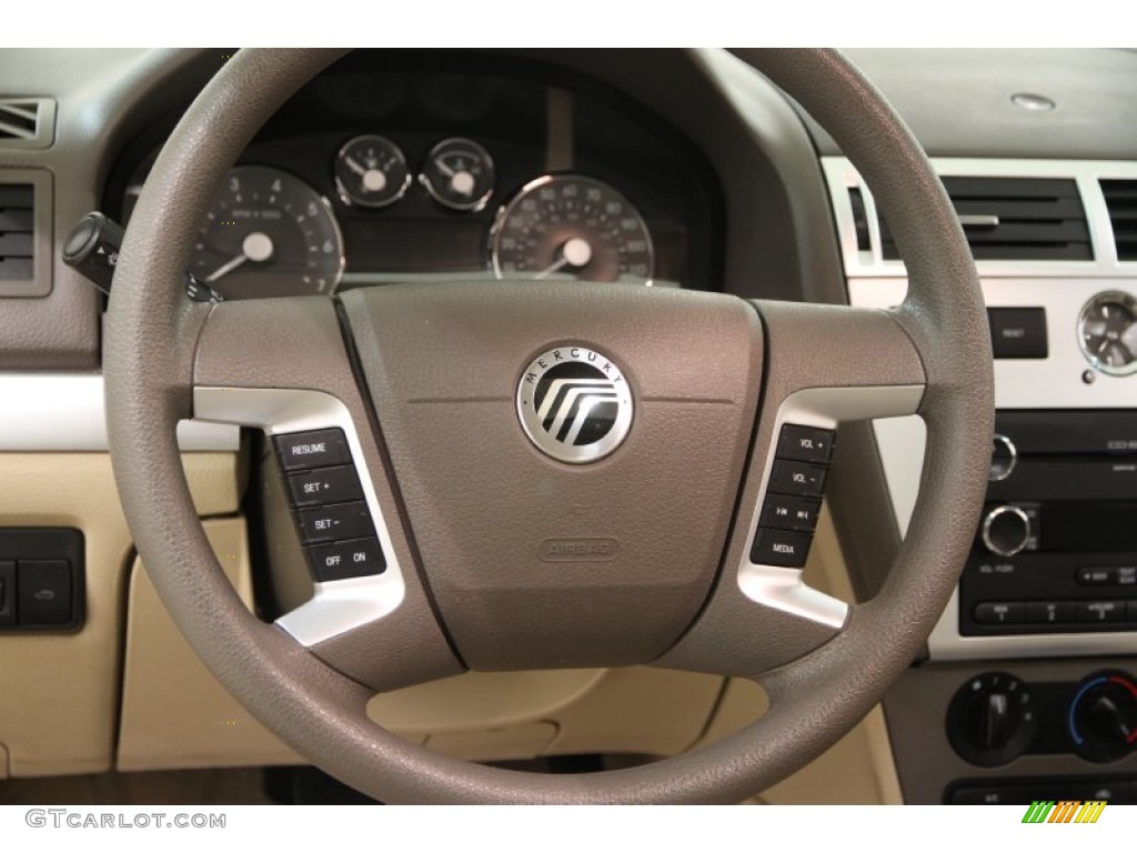 2008 Mercury Milan I4 Camel Steering Wheel Photo #102242979