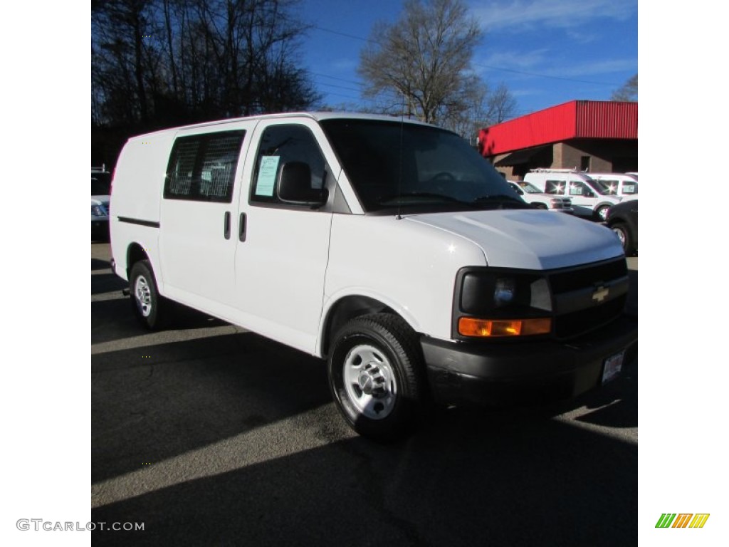 Summit White 2012 Chevrolet Express 2500 Cargo Van Exterior Photo #102243311