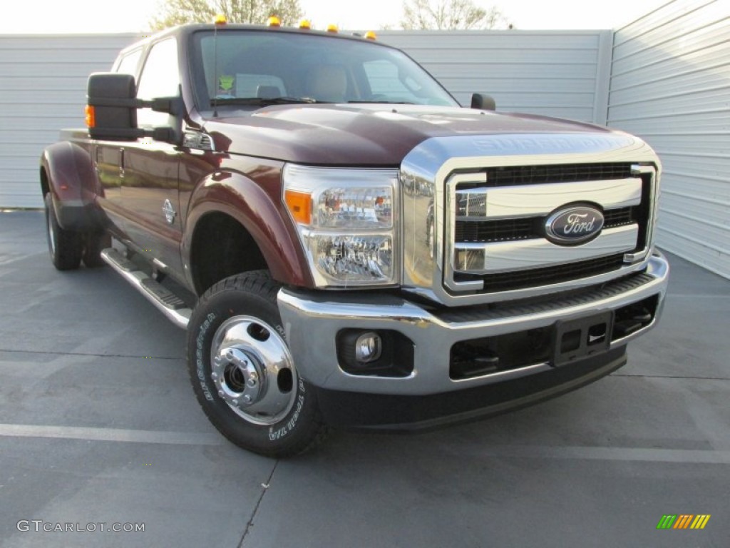 2015 F350 Super Duty Lariat Crew Cab 4x4 DRW - Bronze Fire / Adobe photo #2