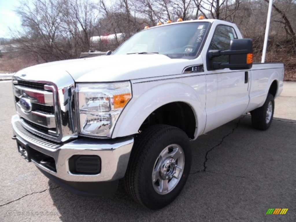 2015 F250 Super Duty XLT Regular Cab 4x4 - Oxford White / Steel photo #4