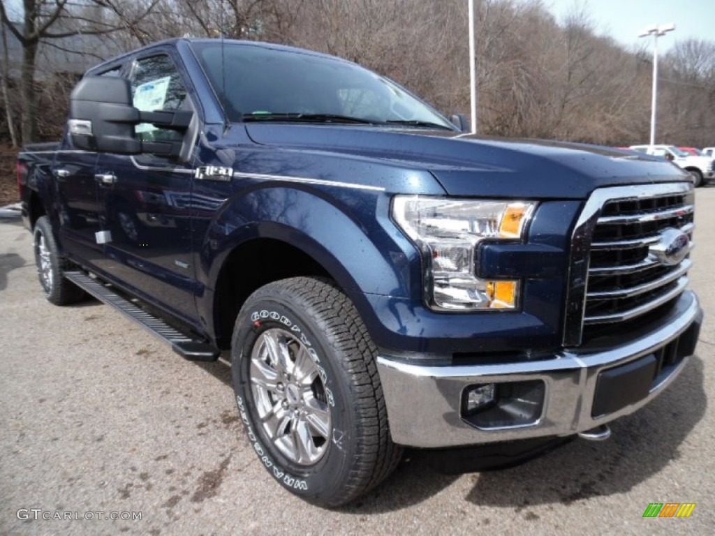 2015 F150 XLT SuperCrew 4x4 - Blue Jeans Metallic / Medium Earth Gray photo #2