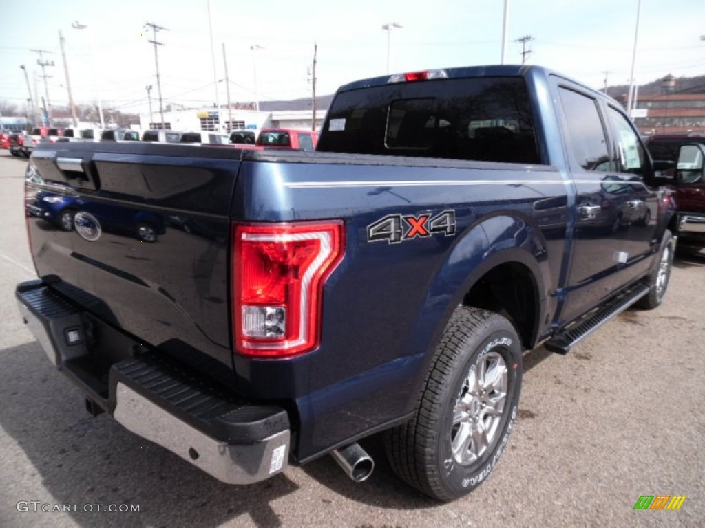 Blue Jeans Metallic 2015 Ford F150 XLT SuperCrew 4x4 Exterior Photo #102246423