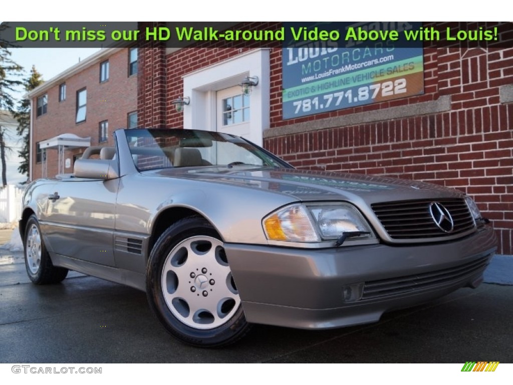 1995 SL 500 Roadster - Smoke Silver Metallic / Parchment Beige photo #2