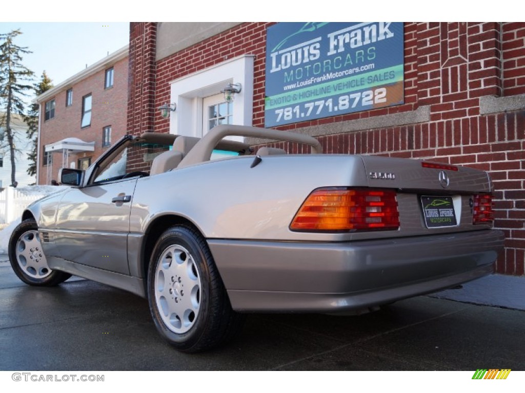 1995 SL 500 Roadster - Smoke Silver Metallic / Parchment Beige photo #3