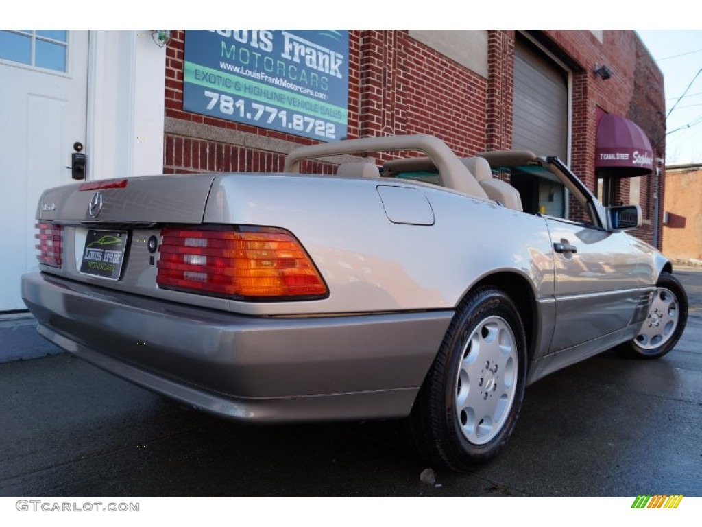 1995 SL 500 Roadster - Smoke Silver Metallic / Parchment Beige photo #6