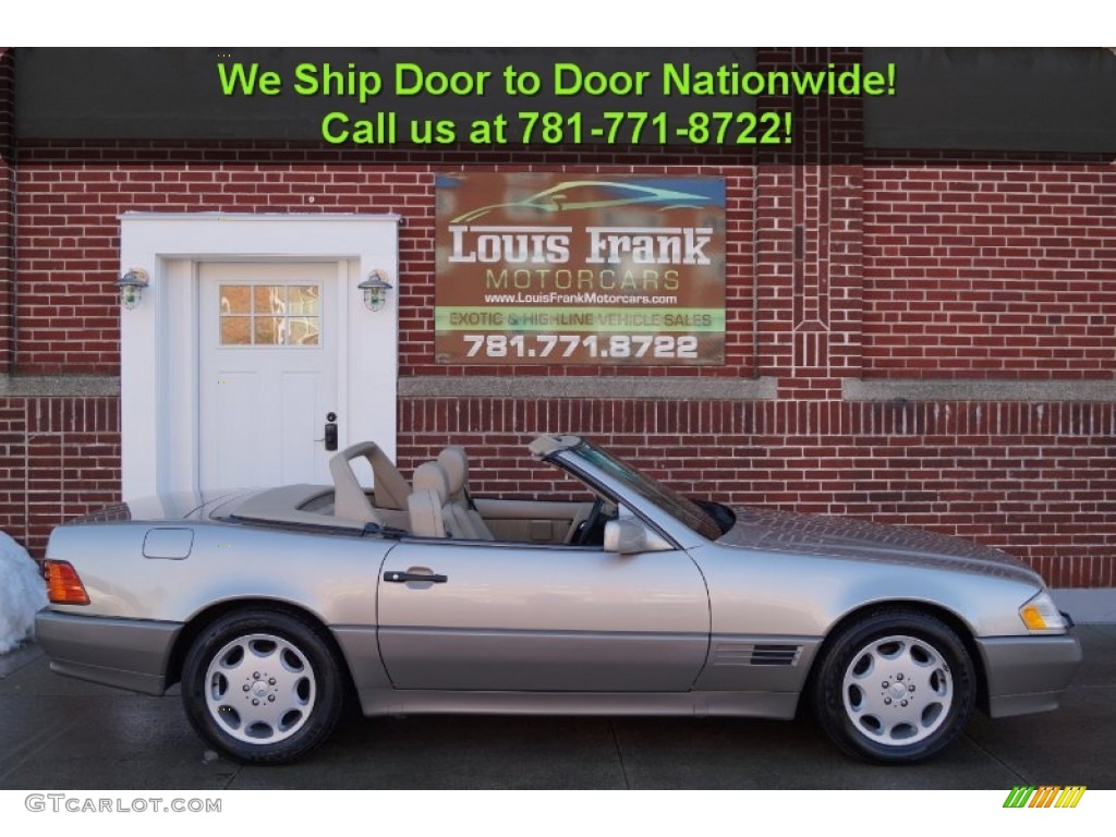 1995 SL 500 Roadster - Smoke Silver Metallic / Parchment Beige photo #7