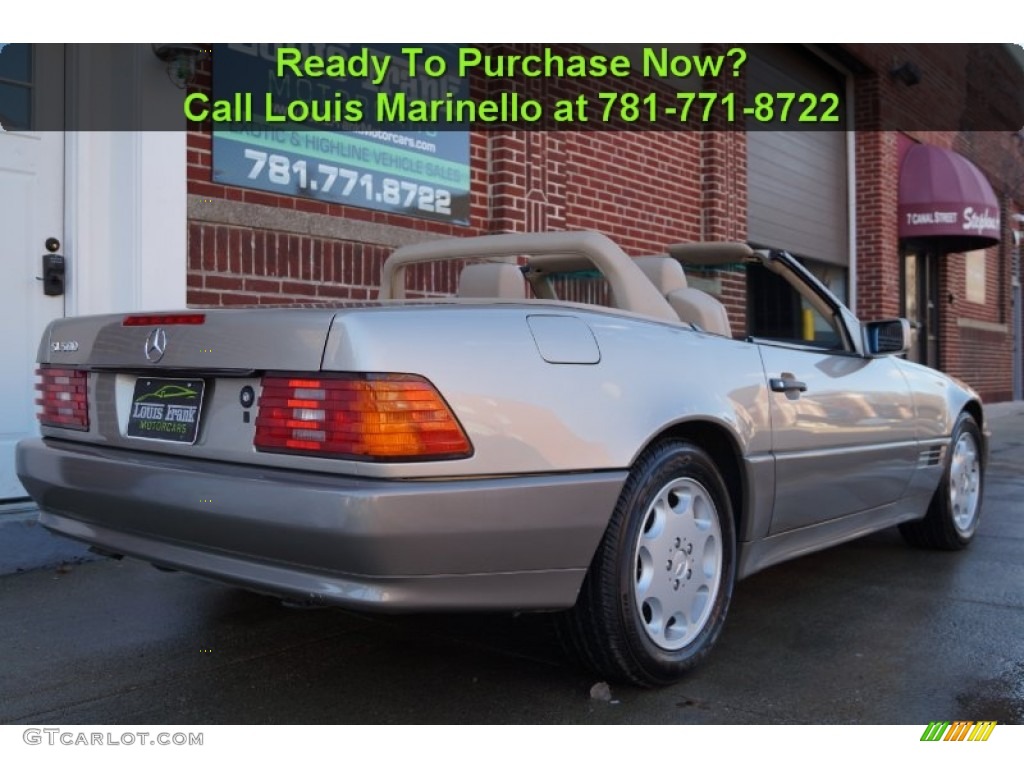 1995 SL 500 Roadster - Smoke Silver Metallic / Parchment Beige photo #13