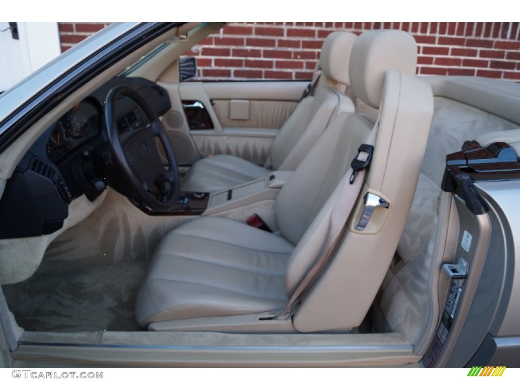 1995 SL 500 Roadster - Smoke Silver Metallic / Parchment Beige photo #21
