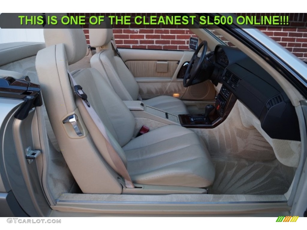 1995 SL 500 Roadster - Smoke Silver Metallic / Parchment Beige photo #22