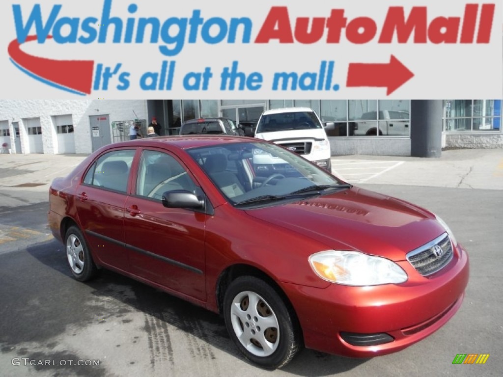 2006 Corolla CE - Impulse Red Pearl / Stone photo #1