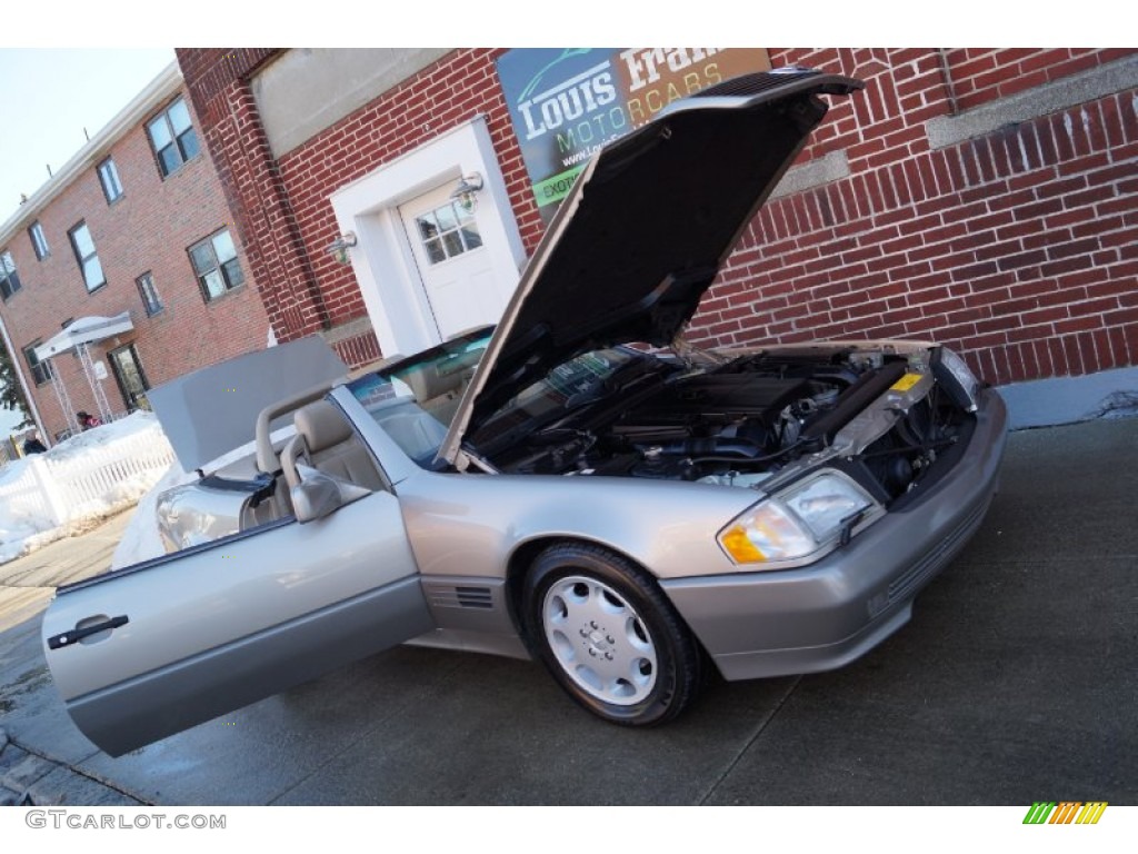 1995 SL 500 Roadster - Smoke Silver Metallic / Parchment Beige photo #43