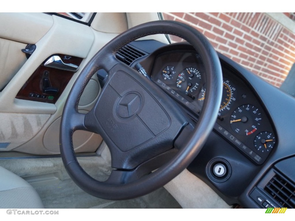 1995 SL 500 Roadster - Smoke Silver Metallic / Parchment Beige photo #69