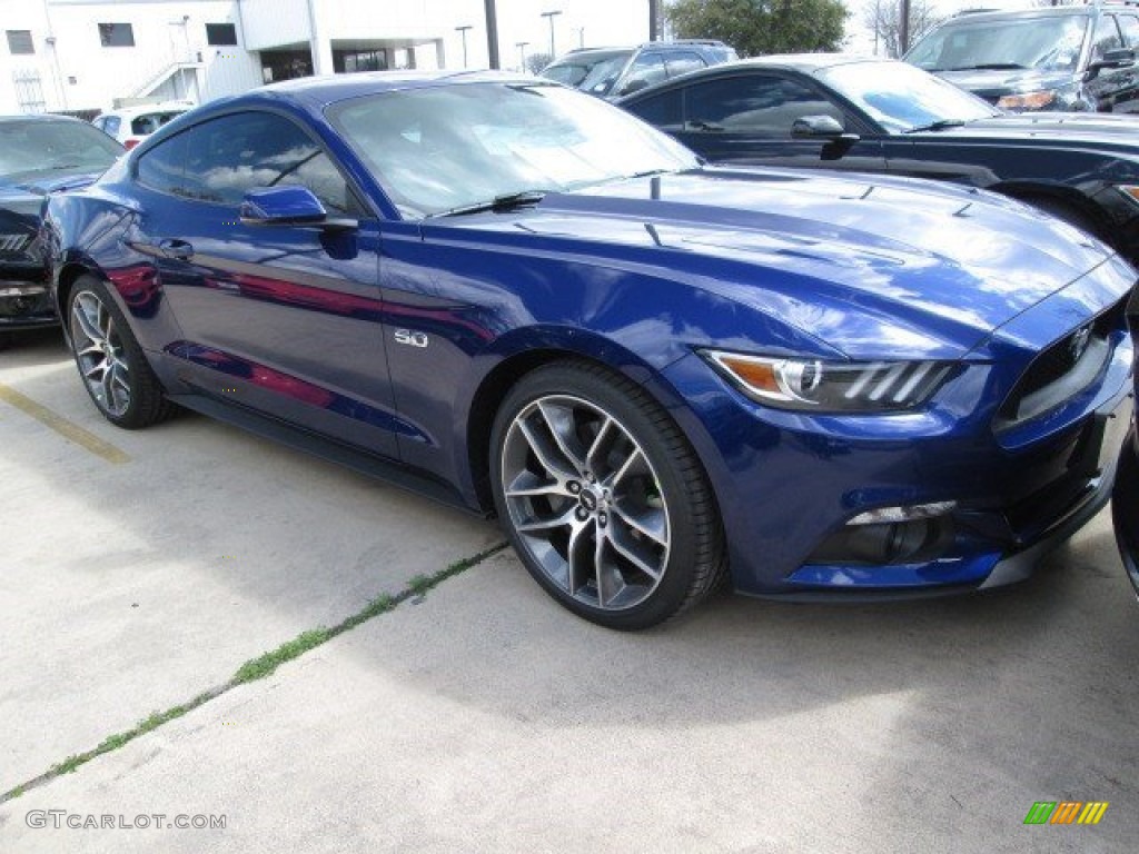 2015 Deep Impact Blue Metallic Ford Mustang Gt Premium Coupe 102241125