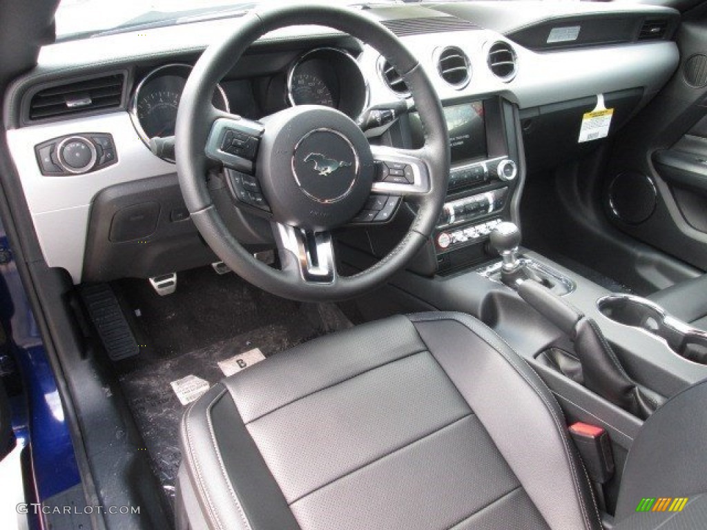 Ebony Interior 2015 Ford Mustang GT Premium Coupe Photo #102250812